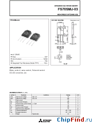 Datasheet FS70SMJ-03 manufacturer Powerex