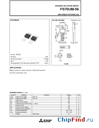Datasheet FS70UM-06 manufacturer Powerex