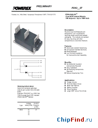 Datasheet PD431007 manufacturer Powerex