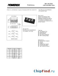 Datasheet QR0610T30 manufacturer Powerex