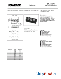 Datasheet QR0630T30 manufacturer Powerex