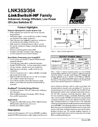 Datasheet LNK354P manufacturer Power Integrations