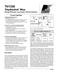Datasheet TNY256 manufacturer Power Integrations