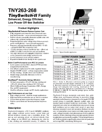 Datasheet TNY263G manufacturer Power Integrations