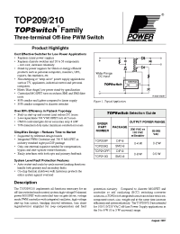 Datasheet TOP209P manufacturer Power Integrations