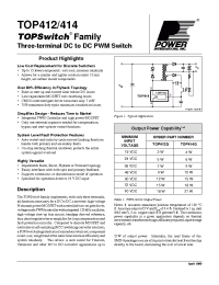Datasheet TOP412 manufacturer Power Integrations
