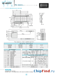 Datasheet PC0802L manufacturer Powertip