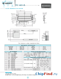 Datasheet PC1601-E manufacturer Powertip
