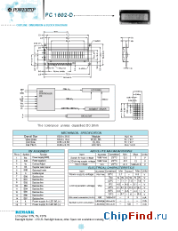 Datasheet PC1602D manufacturer Powertip