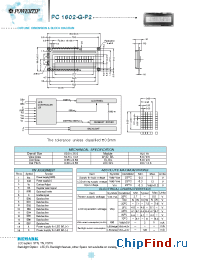 Datasheet PC1602G-P2 manufacturer Powertip