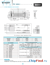 Datasheet PC1602I manufacturer Powertip