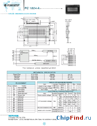 Datasheet PC1604-A manufacturer Powertip