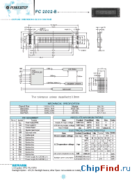Datasheet PC2002-B manufacturer Powertip