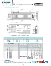 Datasheet PC2002-L manufacturer Powertip