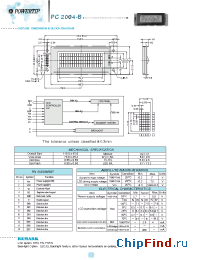 Datasheet PC2004-B manufacturer Powertip