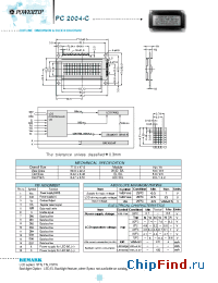 Datasheet PC2004-C manufacturer Powertip