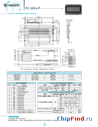Datasheet PC2004-F manufacturer Powertip