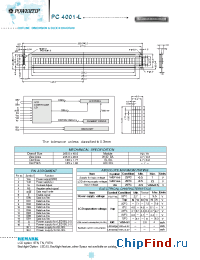 Datasheet PC4001-L manufacturer Powertip
