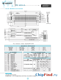 Datasheet PC4004-A manufacturer Powertip
