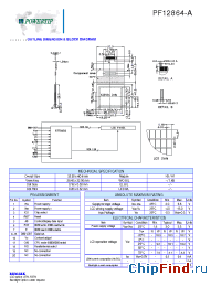 Datasheet PF12864 manufacturer Powertip