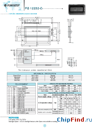 Datasheet PG12232-C manufacturer Powertip