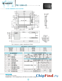 Datasheet PG12864-D manufacturer Powertip