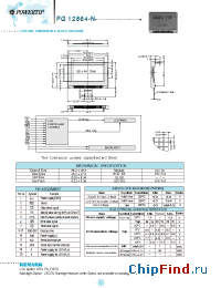 Datasheet PG12864-N manufacturer Powertip