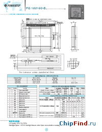 Datasheet PG160160-B manufacturer Powertip