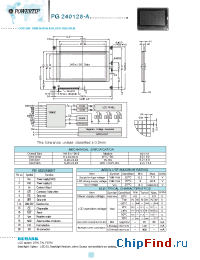 Datasheet PG240128-A manufacturer Powertip