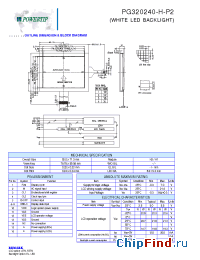 Datasheet PG320240-H-P2 manufacturer Powertip