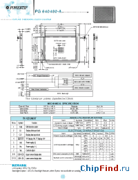 Datasheet PG640480 manufacturer Powertip