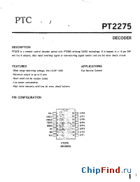 Datasheet PT2275 manufacturer PTC