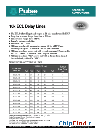Datasheet ECLDL025 manufacturer Pulse