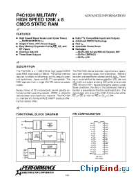 Datasheet P4C1024-25J3C manufacturer Pyramid