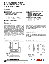 Datasheet P4C168-12C manufacturer Pyramid