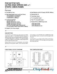 Datasheet P4C187-10JC manufacturer Pyramid