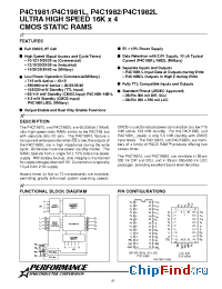 Datasheet P4C1981L-10PC manufacturer Pyramid
