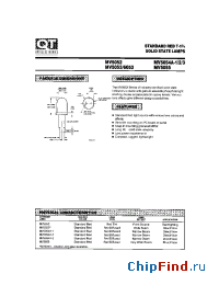 Datasheet MV5054A-3 manufacturer QT