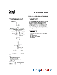 Datasheet OPB865N11 manufacturer QT