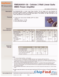 Datasheet RMBA09501-58 manufacturer Raytheon