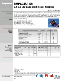 Datasheet RMPA2450-58 manufacturer Raytheon