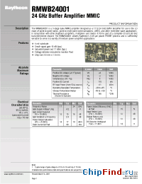 Datasheet RMWB24001 manufacturer Raytheon