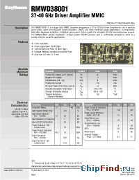 Datasheet RMWD38001 manufacturer Raytheon