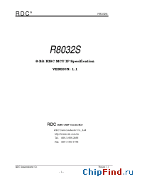 Datasheet 8032S manufacturer RDC