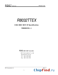 Datasheet 8032TteX manufacturer RDC