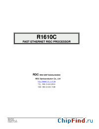 Datasheet R1610C manufacturer RDC