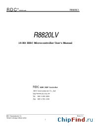Datasheet R8820LV manufacturer RDC