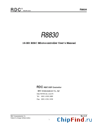 Datasheet R8830 manufacturer RDC