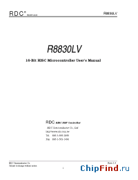 Datasheet R8830LV manufacturer RDC