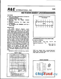 Datasheet SCL4543BS manufacturer R&E